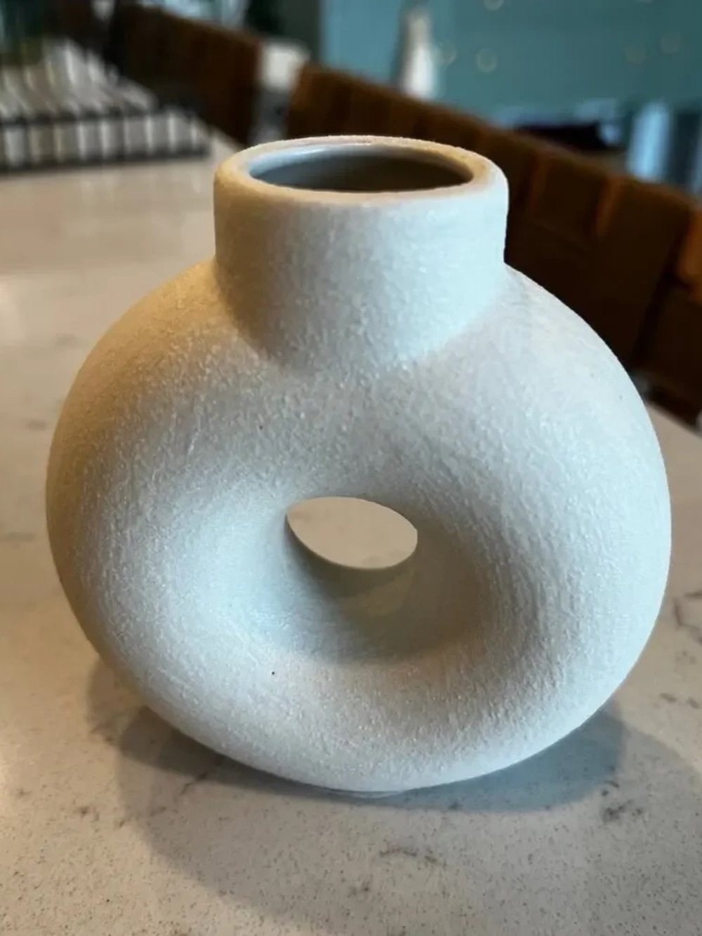 Threshold Cream Donut Ceramic Vase